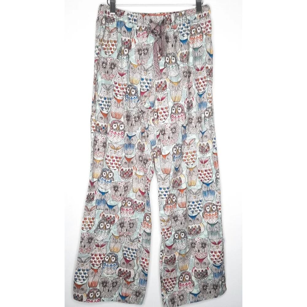 Anthropologie Owl flannel Pajamas. Large - Picture 2 of 2
